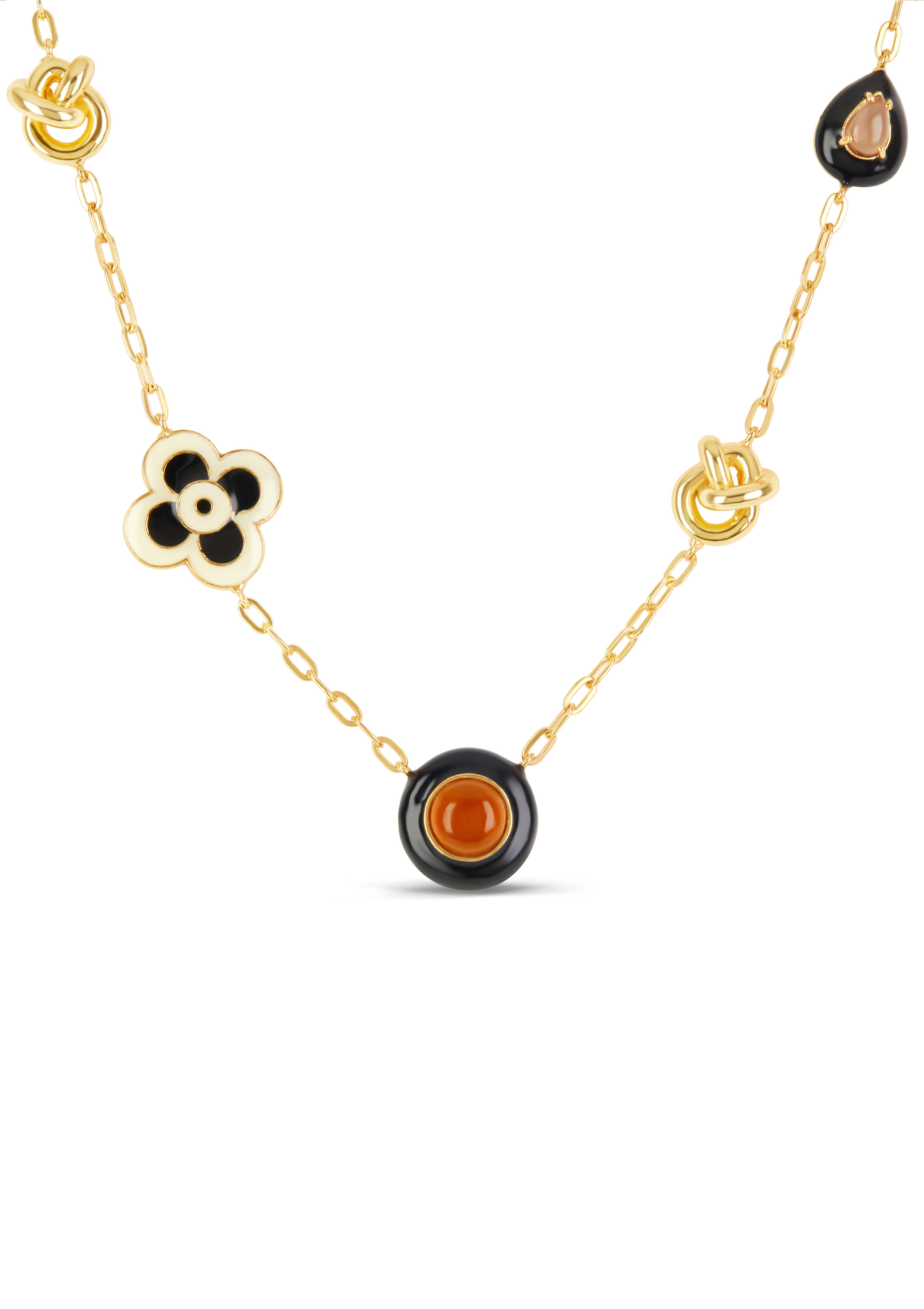 LA MER NECKLACE - AMBERGLOW & BLACK