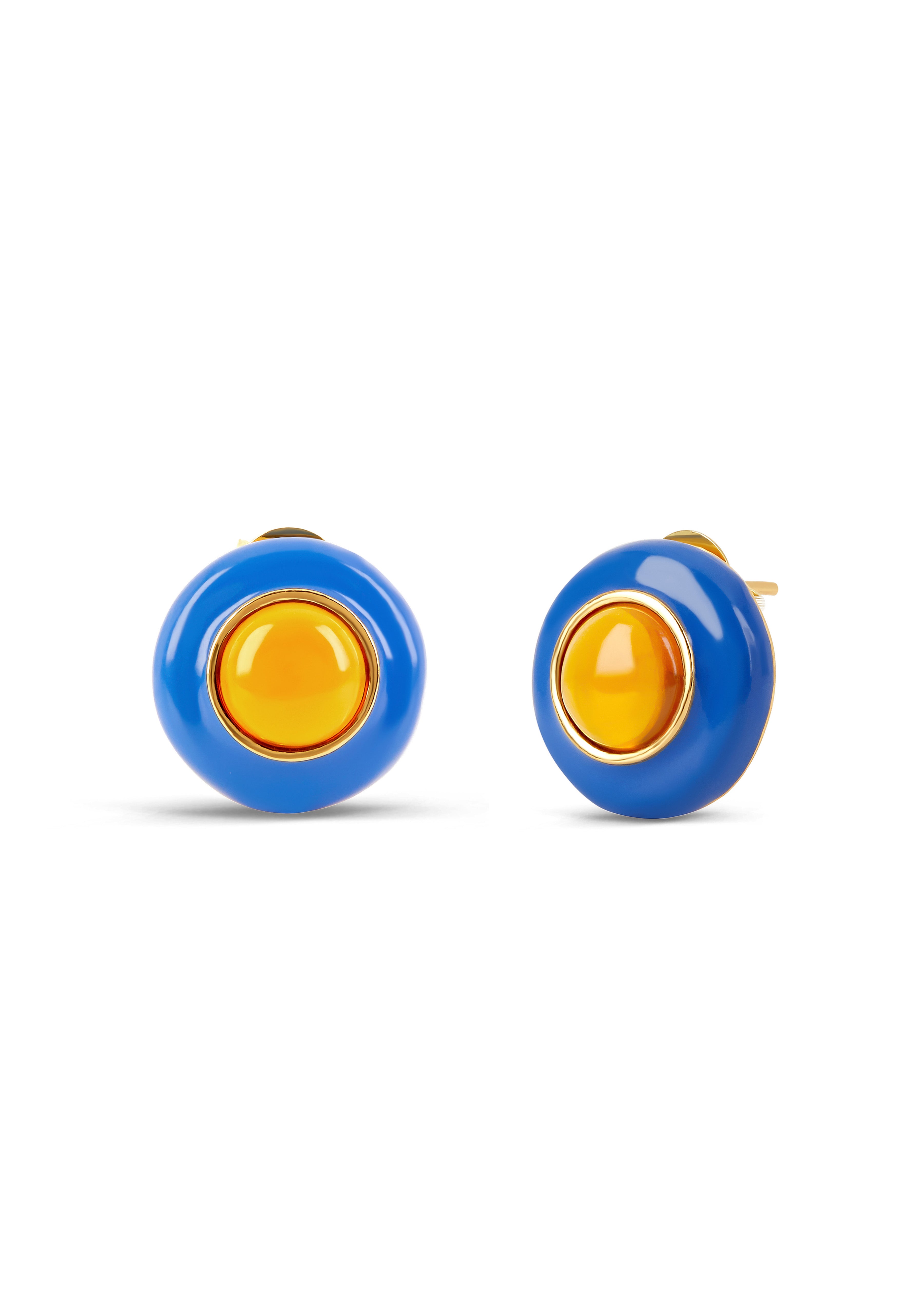 SOL EARRING STUDS - AMBERGLOW & LUSTRE BLUE