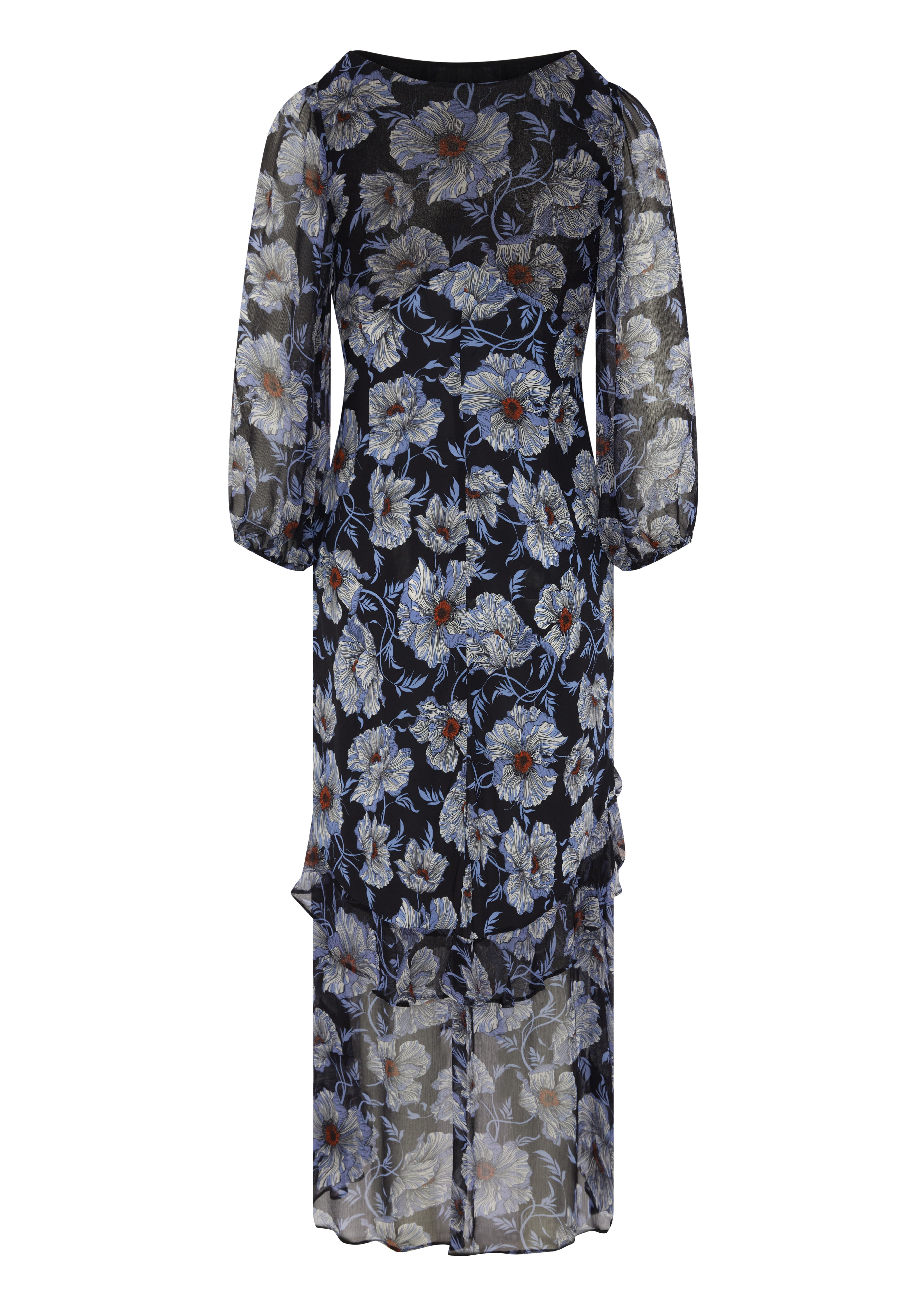 IRIS DRESS IN GEORGETTE - MIDNIGHT BLOOM