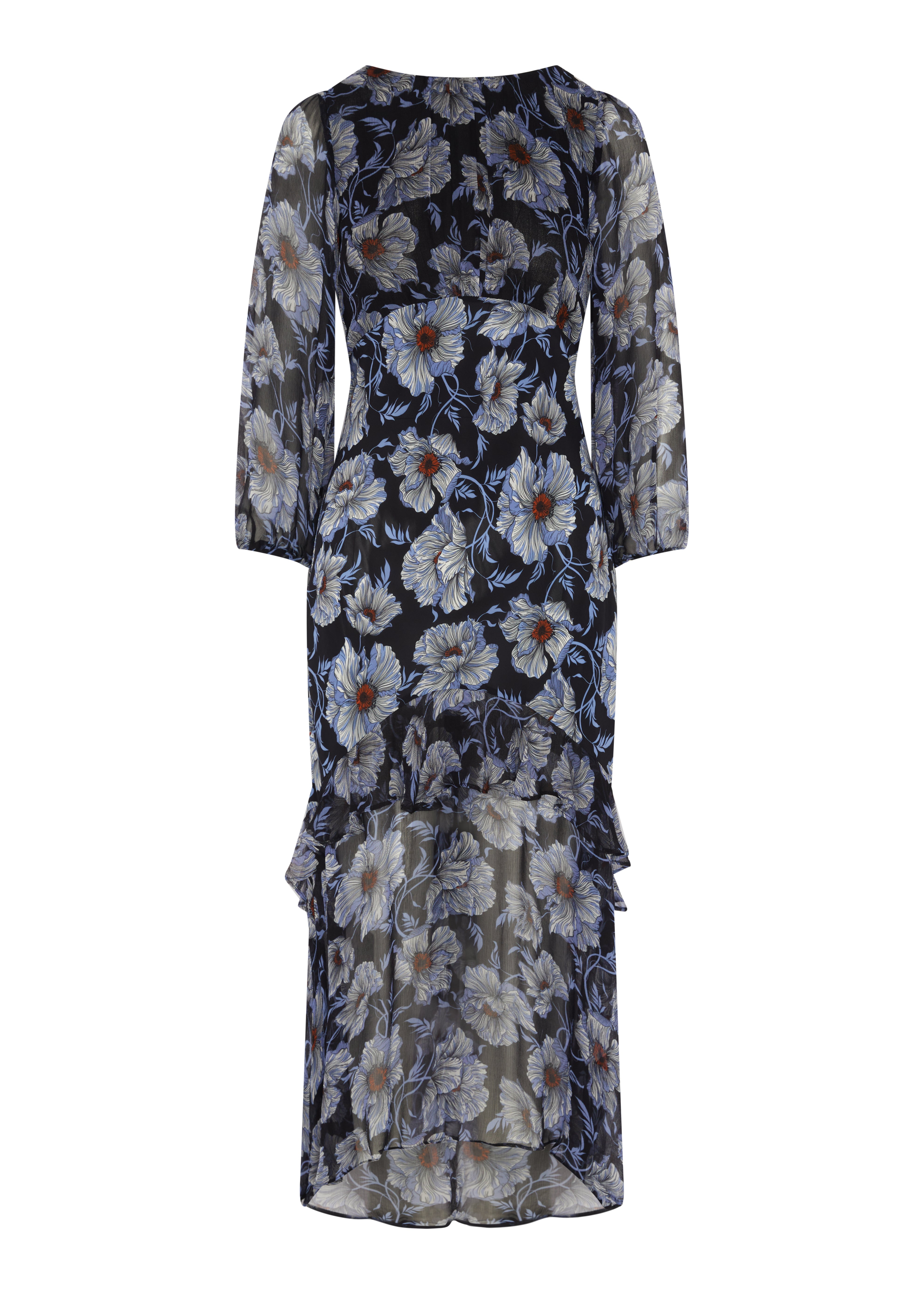 IRIS DRESS IN GEORGETTE - MIDNIGHT BLOOM