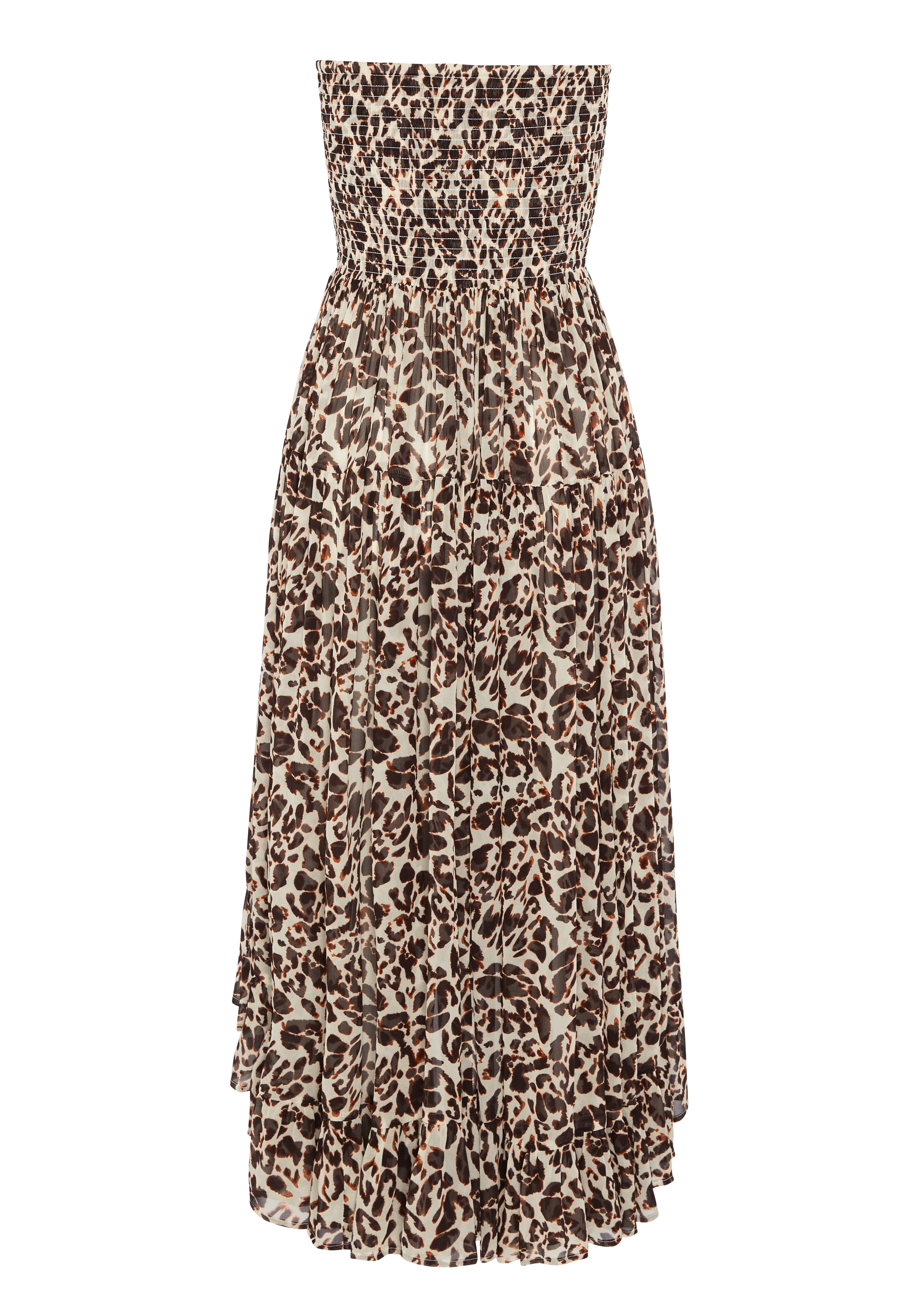 LORA SKIRT/DRESS IN CREPE DE CHINE - MILO LEOPARD