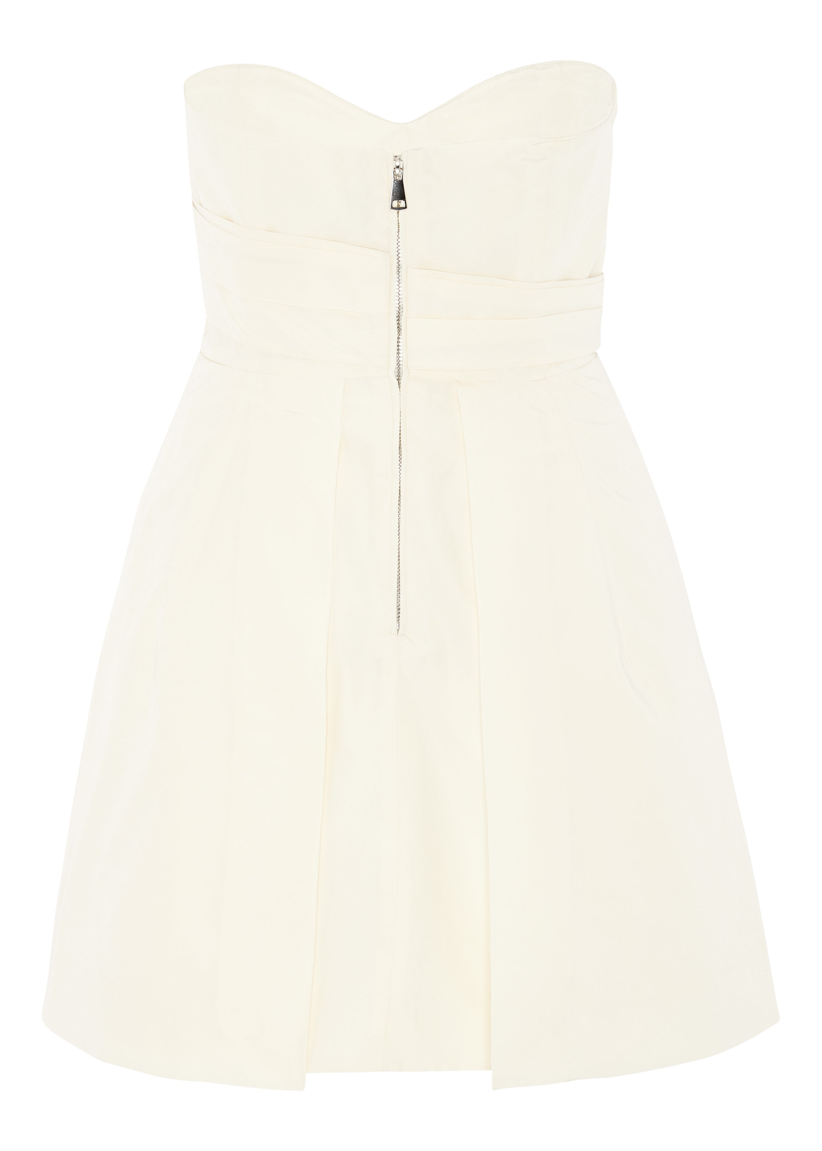 LANA DRESS IN SILK TAFFETA - CREAM