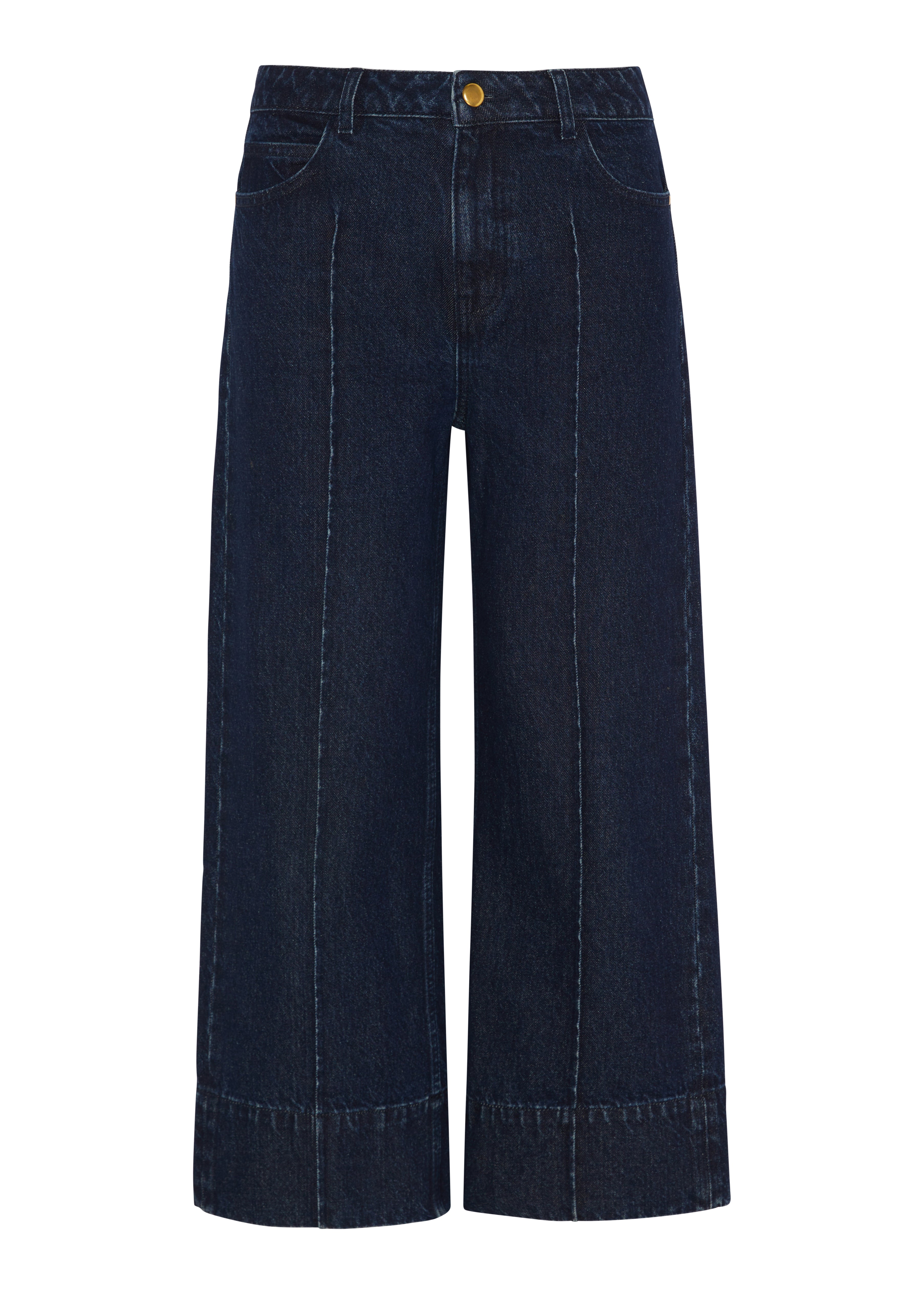 LILY JEANS IN COTTON - DARK BLUE