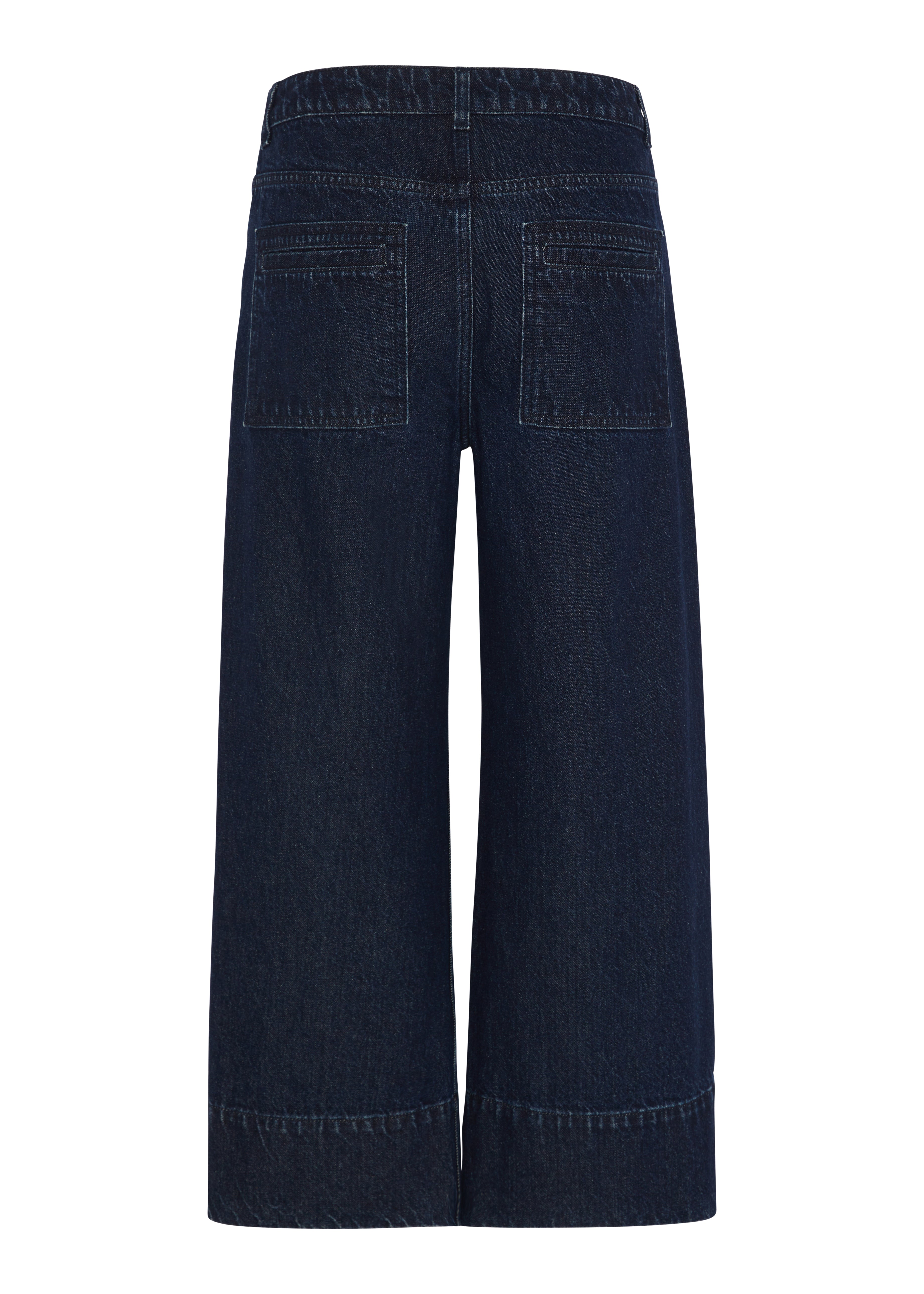 LILY JEANS IN COTTON - DARK BLUE