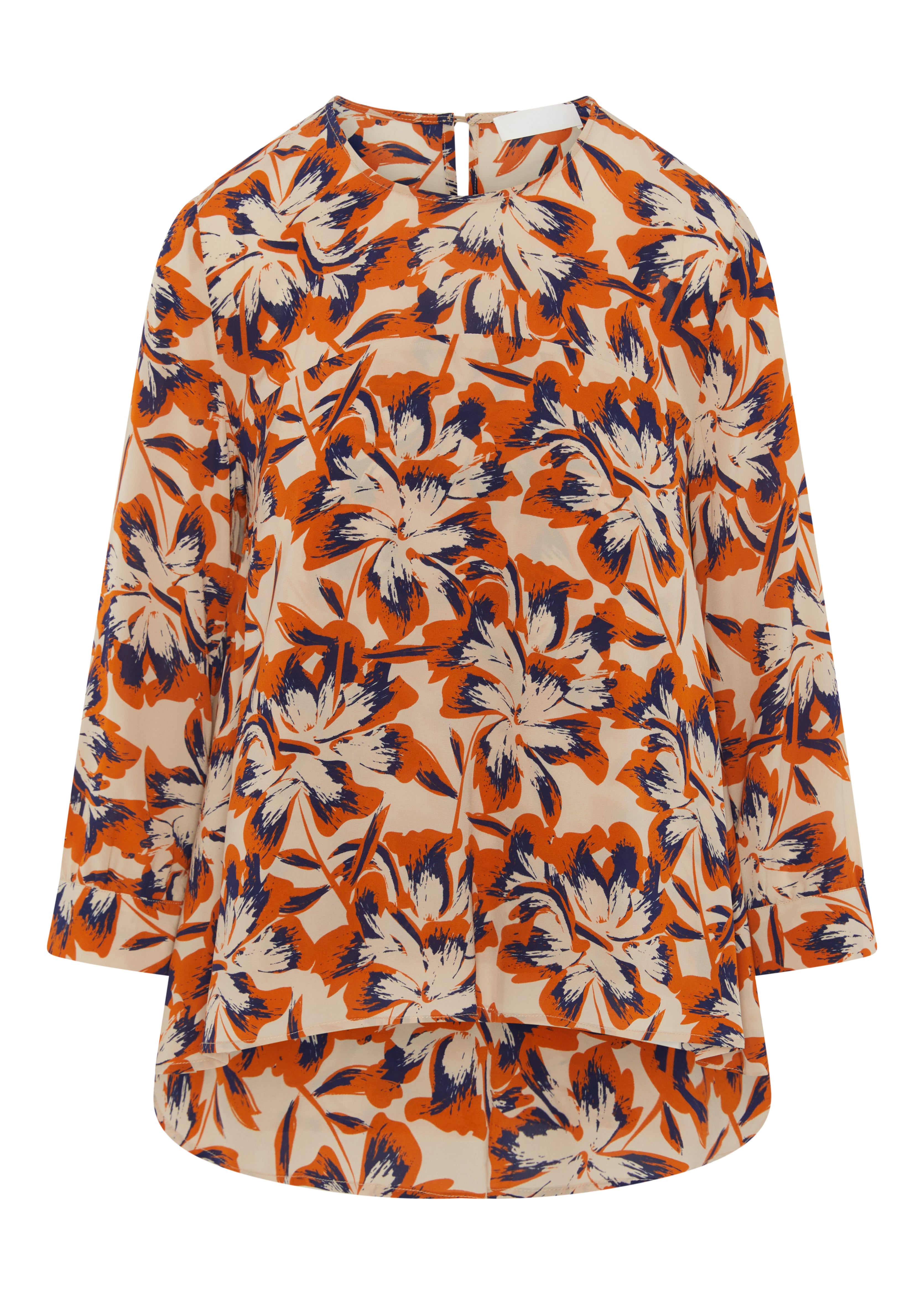 TOVA TOP IN CREPE DE CHINE - AMBER FLORAL