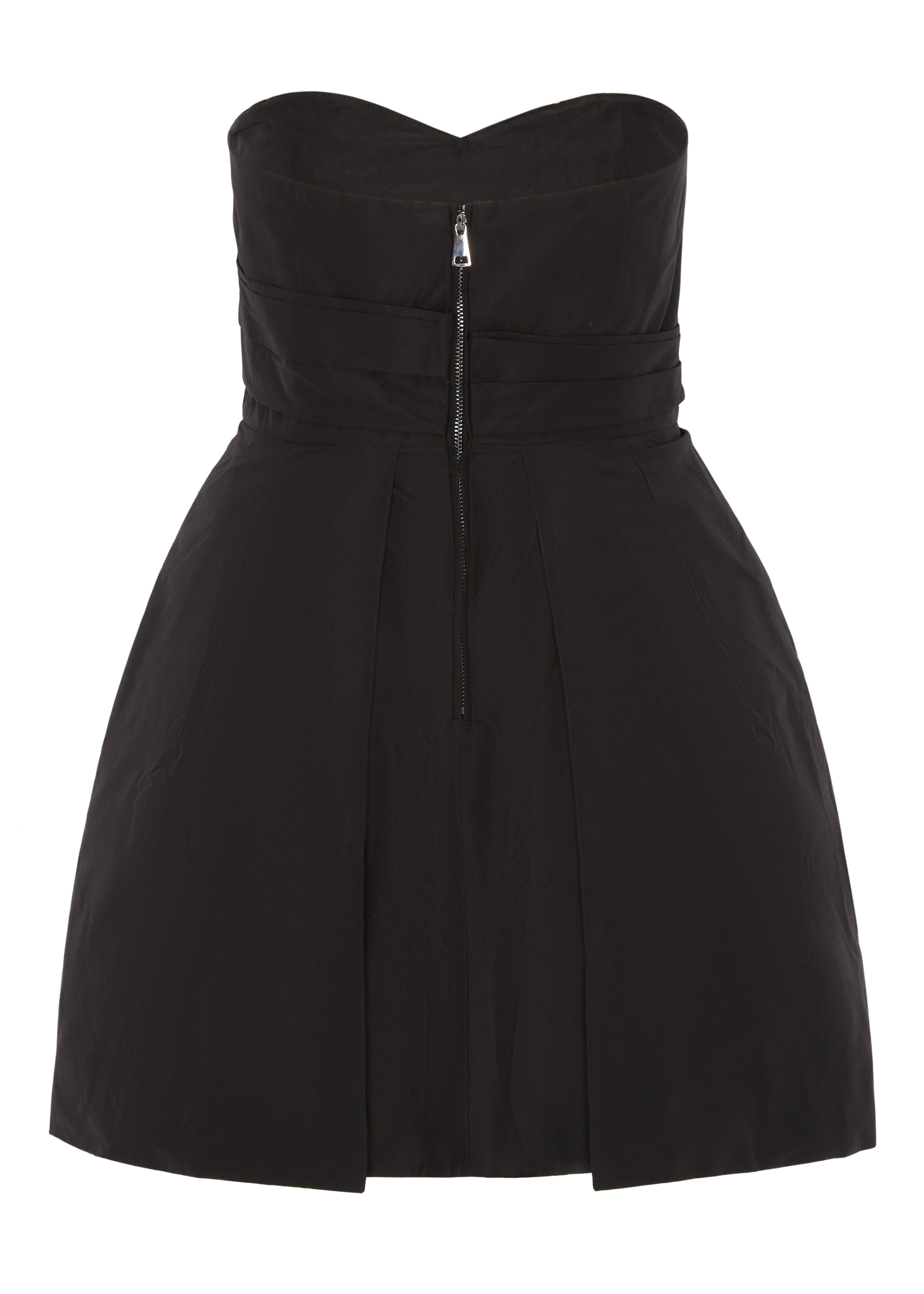 LANA DRESS IN SILK TAFFETA - BLACK