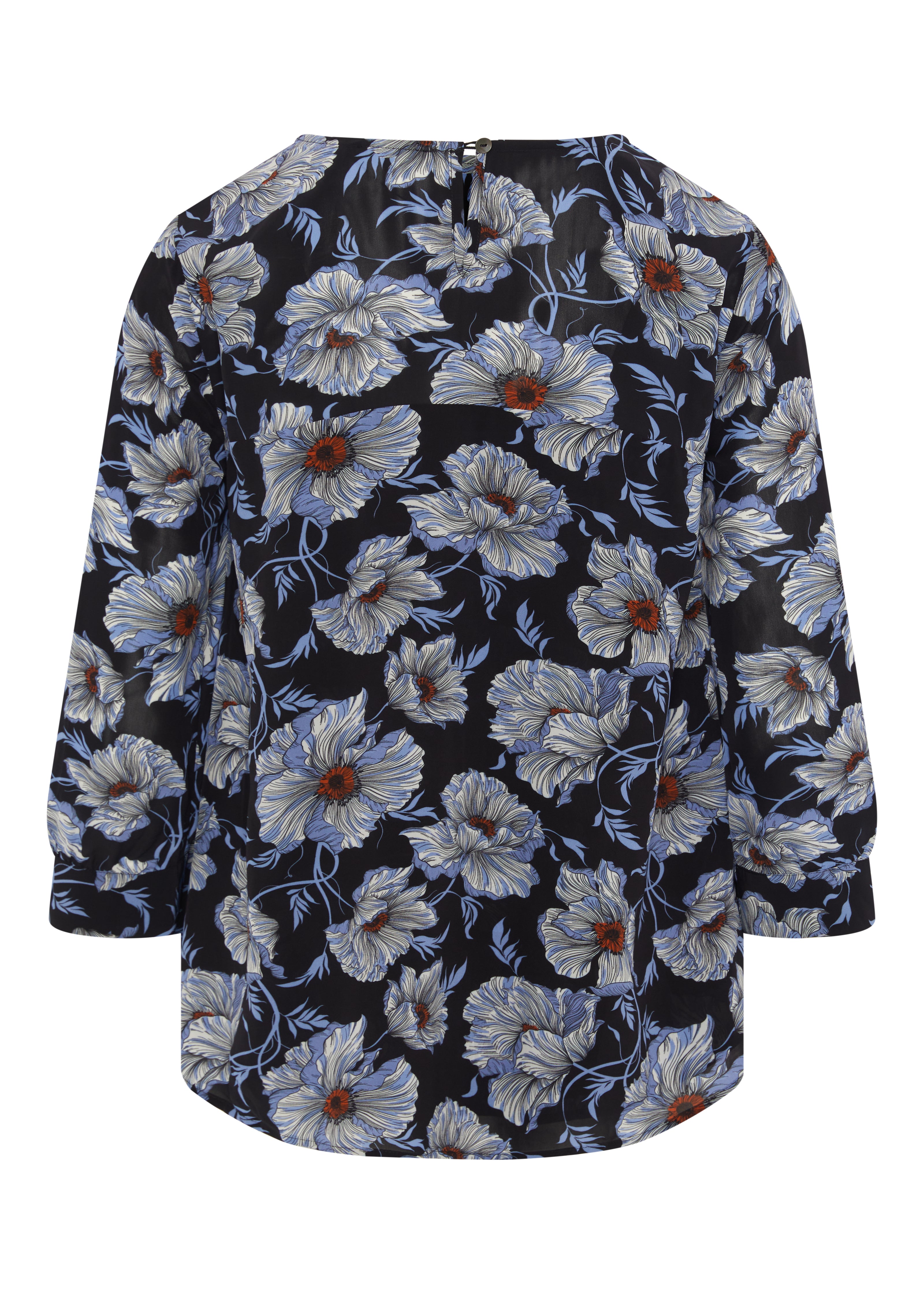 TOVA TOP IN CREPE DE CHINE - MIDNIGHT BLOOMS