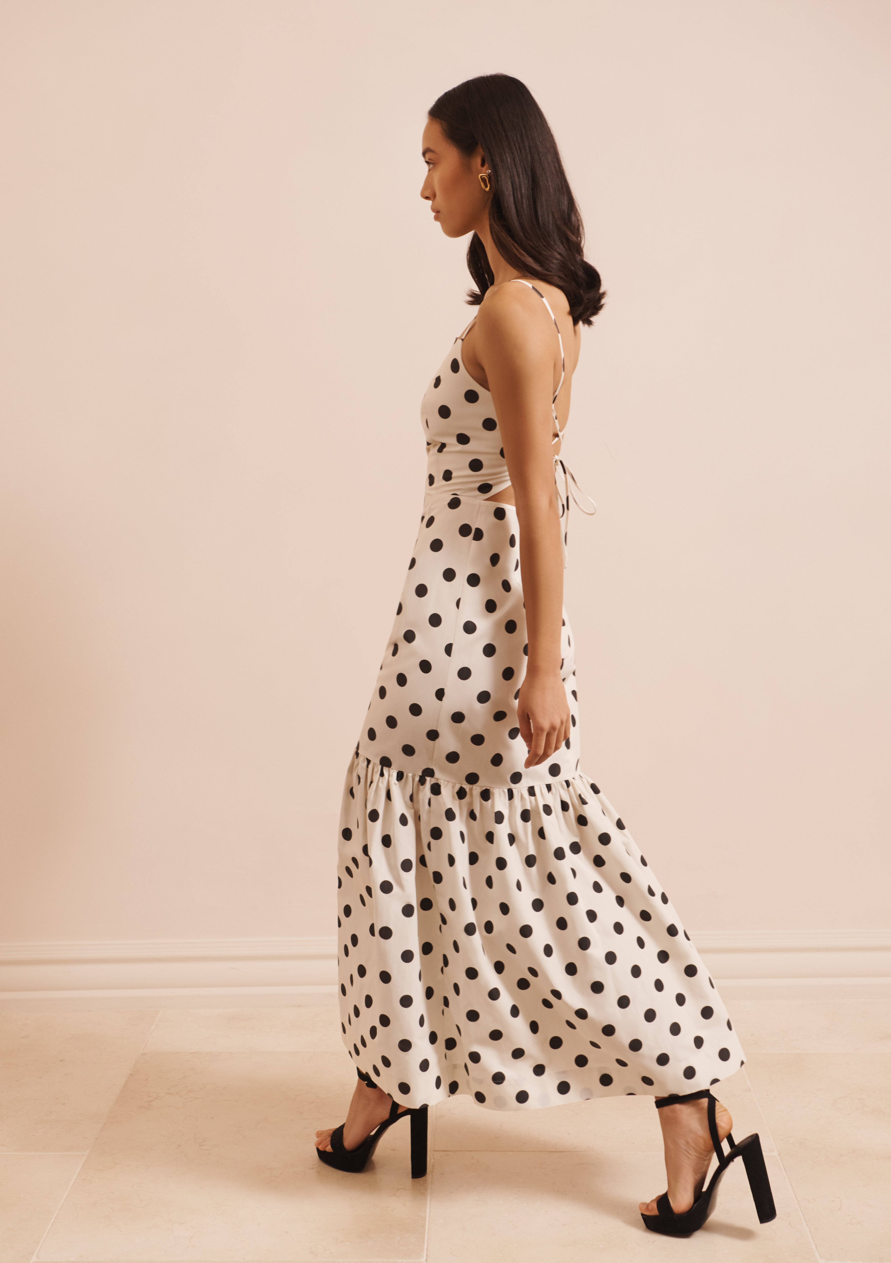 SAMARA DRESS IN LENZING BLEND - BLACK SPOT