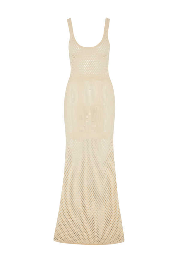 EVARAE ALEXIS KNITTED DRESS IN SOFT CREME