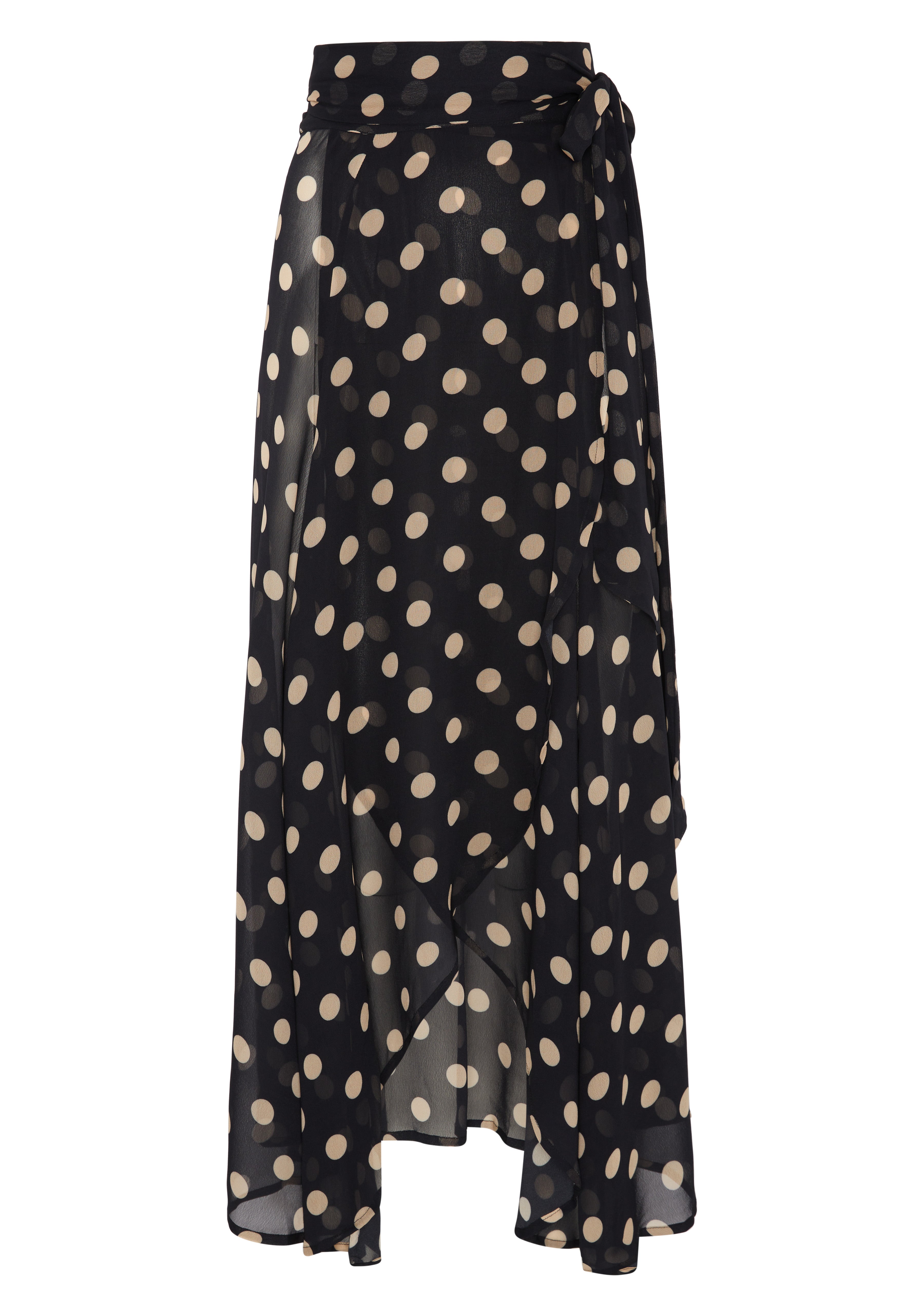 MILU SKIRT IN GEORGETTE - TOASTED ALMOND SPOT