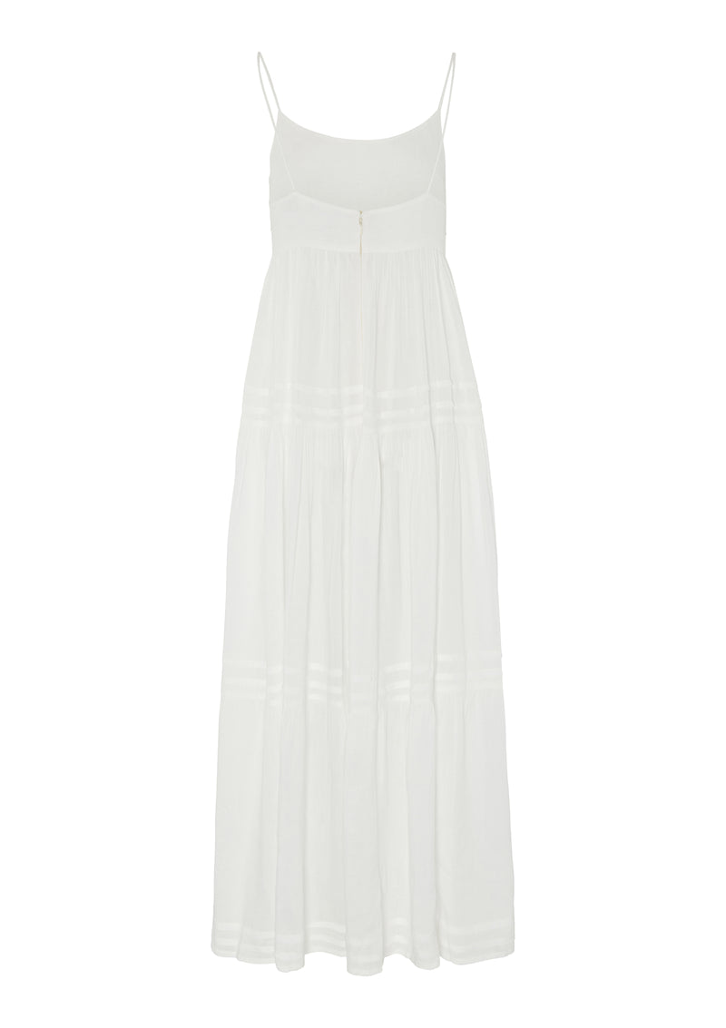 EVARAE OLIVIA DRESS IN LINEN - SOFT WHITE